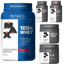 Kit : 100% Whey + Bcaa + Creatina + Glutamina + L-Carnitina
